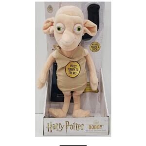 The Noble Collection Harry Potter Dobby Interactive Plush, 11" Speaks 16 Phrases